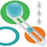 Bewudy Kreisförmiger Papierschneider, Rundes Schneidemesser mit 3 Klingen, Paper Trimmer für Papierkreisschneider verstellbarer Kreisschneider für Kunst und DIY-Handwerk