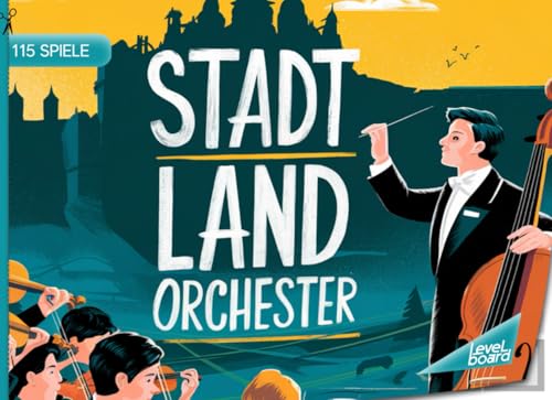Stadt, Land, Orchester – 115 Spiele: Stadt, Land, Fluss Orchester – Spielblock für Musiker | Geschenkidee für Musikliebhaber – Quizspiel Musik