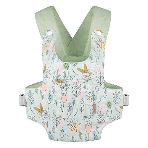 GAGAKU Puppentrage Puppenzubehör Babypuppentrage Kuscheltierträger mit verstellbaren Trägern für Kinder - Grün (Sonnenblume)