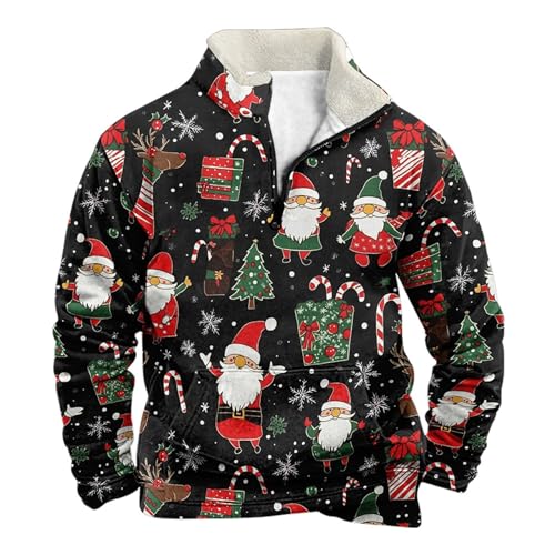 Generisch Hässliche Weihnachtspullover Herren Ugly Christmas Sweater Lustig Unisex Xmas Strick Pullover Ugly Sweater Herren Herren Weihnachtspullover Foto