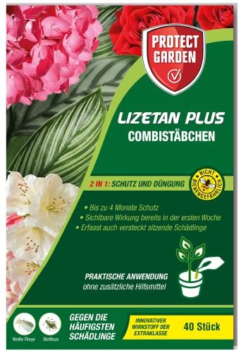 PROTECT GARDEN Lizetan Plus Combistäbchen, Langzeit-Schädlingsfrei und Premium-Dünger in Einem, 40 Stück