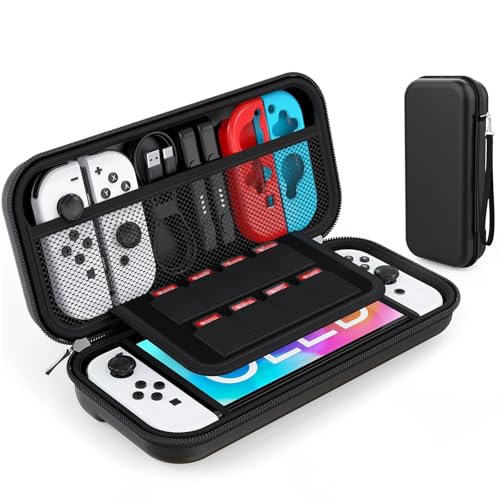 MOAZIFI Tasche Kompatibel Mit Nintendo Switch 2 Modell 2025, Reisetasche Mit 20 Spielkassetten, Portable Protective Hard Shell Tragetasche Hülle Mit, Schwarz, Carrying Case for Console