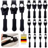 Reisverschluss-reparaturset,15Pcs Reißverschluss-zipper Schieber Ersatz,Abnehmbare Reißverschluss Zipper Pull Fixer Reißverschluss Reparatur Set für Universal Reißverschluss,Kleidung,Bettzug, Gepäck