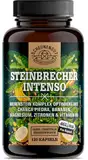 STEINBRECHER INTENSO® Nieren/Harnwege Kapseln - WICHTIG: Laborgeprüfter Komplex mit Steinbrecherkraut/Chanca Piedra, Banane, Magnesium, Zitrone & Vitamin B6-120 Stk- SCHEUNENGUT®