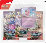 Pokémon-Sammelkartenspiel: 3er-Pack Karmesin & Purpur – Gewalten der Zeit: Pii (3 Boosterpacks & 1 holografische Promokarte)