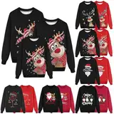 NIUREDLTD Pullover Damen,Ugly Sweater Herren Norweger Pullover Damen original Frauen übergroße Hoodie Decke Rock Weihnachten Damen Weihnachts Damen Kleid Weihnachts Schlafanzug Damen 4