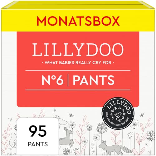 LILLYDOO hautfreundliche Pants, Größe 6 (15+ kg), Monatsbox (95 Stück) (FSC Mix)