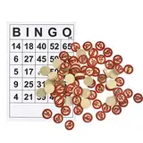 Hiraith Bingos-Spielkarten-Set mit 40 Nummern Karten und 75 Stück, Familien-DIY-Brettspiel für Erwachsene und Kinders, für Geburtstags Feiern, Feiertage und Versammlungen,