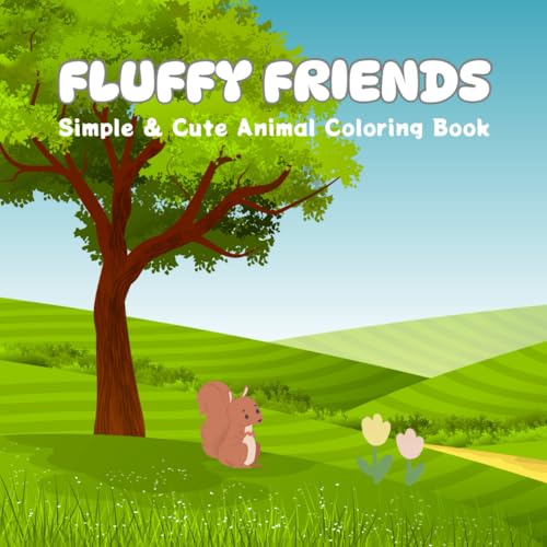 Fluffy Friends: Simple & Cute Animal Coloring Book