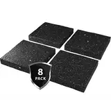 Schwingungsdämpfer Waschmaschinen 90x90x15mm - 8er Set - Anti vibration Pads, Gummiunterlage Antivibrationsunterlage für Trockner, Möbel & co - Unterlage Antirutschunterlage - DEUTSCHE PRODUKTION