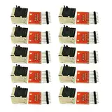 Almencla 10er Pack 8P8C Buchs Anschlüsse und -Steckverbinder Platte Stecker Breakout Board für Ethernet-Buchsen