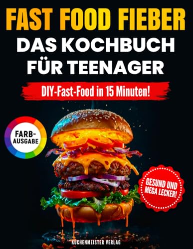 FAST-FOOD-FIEBER – Das Kochbuch für Teenager: DIY-Fast-Food in 15 Minuten! Schnell, gesund und superlecker – mit bunten Fotos und einfachen Anleitungen für deine Lieblingsgerichte!
