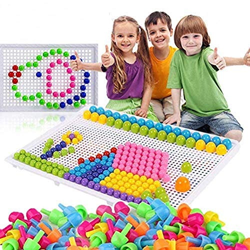 ITODA Steckspielzeug Mosaik Steckspiel Pädagogisches Kinderspielzeug Kreatives Spielzeug Jungen Mädchen Steckmosaik Steckbausteine 295/592/888 Stücke Bausteine Kinder Lernspielzeug für Geschenk