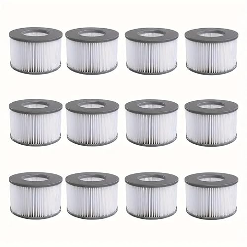 Voyahülle 12er Pack Ersatzfilter für MSPA Whirlpool-Filter-Kartuschen, MSPA Filter Ersatz für Whirlpool und Hot Submarine sowie Spas, Aufblasbare Pools, Wasserfilter Modell ab 2020