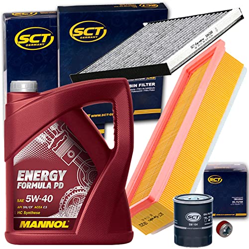 Inspektionspaket 5l Motoröl 5W-40 und Filter-Set für kleine Inspektion