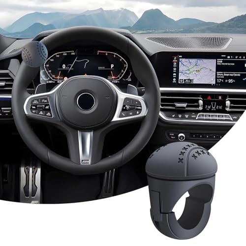 VBGURR Lenkradknauf Universelles Lenkradspinnknopf Lenkhilfe Für Kfz 360°Drehbarer Lenkradknopf Lenkhilfe Abnehmbare Lenkhilfe