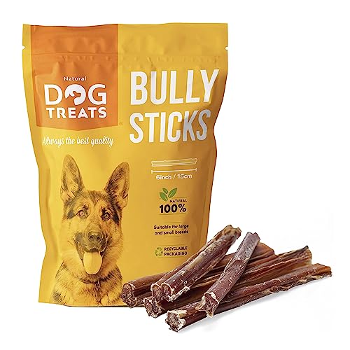 Natural Dog Treats - Rinderkopfhaut für Hunde - Ochsenziemer für Hunde und Welpen - Hunde Kauartikel 100% Natürlich - Kausnack - Beste Kopfhaut vom Rind 15cm Stücke - Ideale Zahnreinigung - 5 Stück