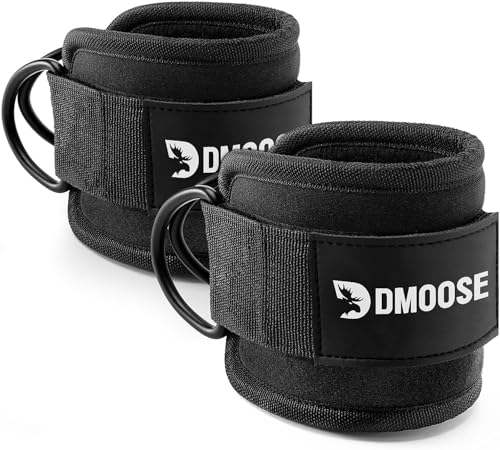 DMoose Fußschlaufen Kabelzug - kickbacks fußschlaufe - Fußmanschetten Kabelzug, Kabelzug Fußschlaufen für Fitness Training - Ankle Straps Fußschlaufen Fitness Accessories für Frauen und Männer