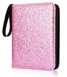 HYSINSE Sammelalbum, Sammelkarten Album, Karten Halter Ordner Buch, Für Card Collection, 60Seiten Mit 480 Hüllen Blingbling Rosa Geschenk für Freundin, Mädchen, Mutter