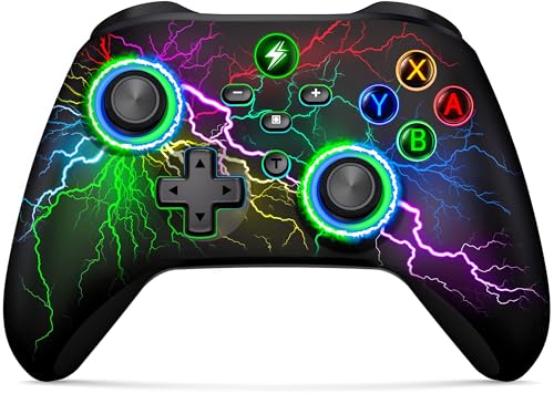 HASACOOL Switch Controller, Switch Pro Controller mit 2 Back Button Macro Programmierbar/Blinkende Lichter, 1000mAh Controller Switch für Switch/Lite/OLED, Kompatibel mit Android/IOS/PC