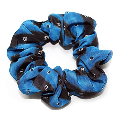 Haargummi Seide Kollektion Geometric blau schwarz Seidenhaargummi scrunchie Haar-Accessoire Frauen Mädchen Stoff designer scrunchie - einzigartiges & maß