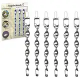 Vogelschreck zur Vogelabwehr [6er Set] Reflektierende Windspirale in Silber - Ideal als Deko - Abwehr von Vögeln im Haus & Garten (6, Silber)