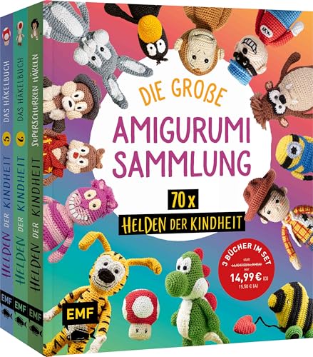 Helden der Kindheit – Die große Amigurumi-Sammlung für Disney-Fans: Über 70 Trickfiguren, Kulthelden, Superschurken und mehr häkeln: Drei Bücher im Bundle mit allen Grundlagen