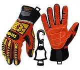 Seibertron High-Vis SDX2 Resistant Reducing Anti-Impact Mechanics Heavy Duty Safety Rescue Gloves CE EN388 4232 XL mit 1 schwarzen Handschuhclip