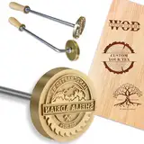 Brennstempel für Holz Eigenes Logo Personalisiertes Metall-Brandeisen für Leder Holz Backen Geschenke für Handgefertigte Designer-Hochzeitsparty–Mehrere Größen optional