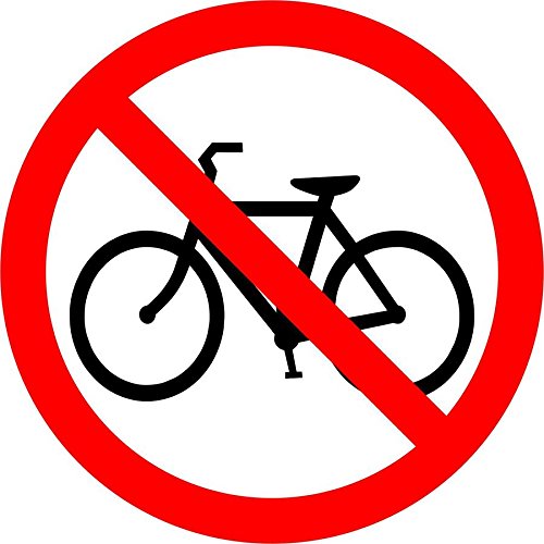 Akachafactory Selbstklebend Sticker Tür Portal Parkplatz Handel Geschäft Velo verboten Panel
