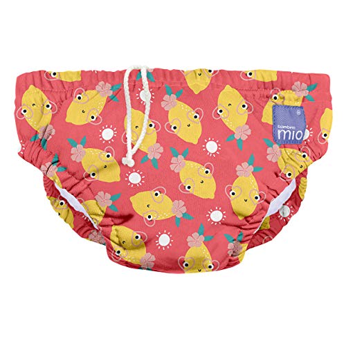 Bambino Mio, revolutionäre wiederverwendbare Schwimmwindel für Babys und Kleinkinder, Jungen und Mädchen, Zappelige Zitrone, L (1-2 Jahre)