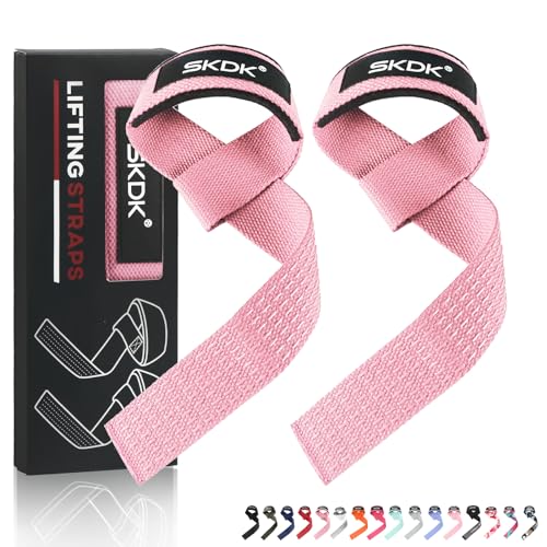 Zughilfen Krafttraining Frauen Bodybuilding,Lifting Straps Gym Deadlift, KreuzhebebÄnder Mit Neopren Gepolstertes Handgelenk, Rutschfestes Silikon, für Gewichtheben, Bodybuilding