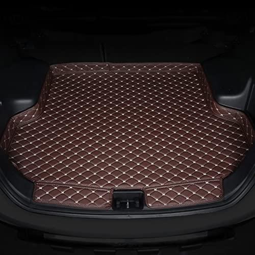 Kofferraummatten Für Mg Für Zs Dreidimensionales Kantendesign Kofferraummatten Custom Auto Lederausstattung Langlebiges Kofferraum(Kaffee)