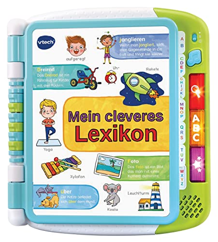 VTech Mein cleveres Lexikon – Sprechendes, interaktives Lexikon zum Erweitern des Wortschatzes und Entdecken von Buchstaben und Lauten – Mit Musik – Für Kinder von 3-6 Jahren