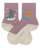 FALKE Unisex Kinder Socken Active Crocodiles Schurwolle Lyocell dünn atmungsaktiv 1 Paar, Rot (Brick 8770), 23-26