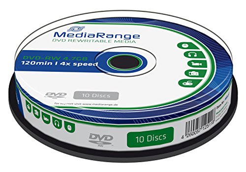 MediaRange MR450 DVD-RW 4,7GB (4x Speed, wiederbeschreibbar, 10 Stück)