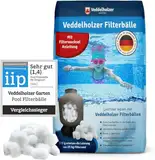 Veddelholzer Pool Filterbälle leichtestes Material für Beste Leistung ersetzt 25kg Filtersand Quarzsand aus Deutschland Poolzubehör Poolreiniger Sandfilteranlage für Salzwasser geeignet