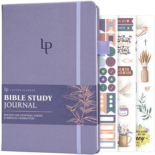 Legend Bible Study Journal – Bibel & Kirche Notizen & Journaling Notizbuch – Glaubensbasierte Geschenke & religiöses Zubehör (Lavendel)