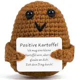 XBOCMY Pocket Hug Positive Potato, Gifts for Boyfriend, Funny Gift for Girlfriend, Creative Knitting Wool Potato Doll Gifts for Women, Farewell Gift Colleagues