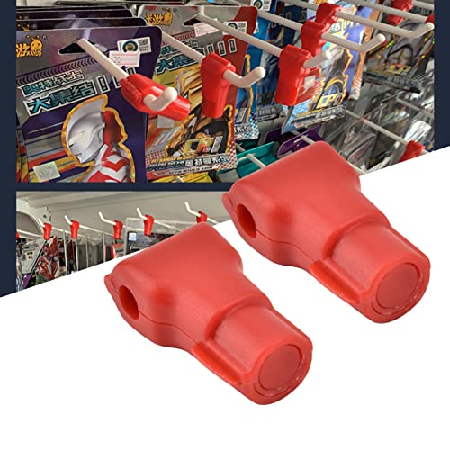 100-teiliges Anti-Diebstahl-Hakenschloss, roter Anti-Sweep, Sicherheits-Display-Haken f Einzelhandelsgeschte, mit spezieller magnetischer Entriegelung, f Warenverbindung, Supermarkt(7MM)