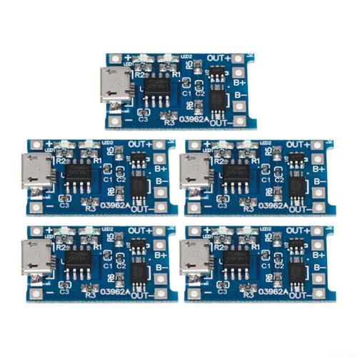 USB Powered Charging Board Module 5er Set zum effizienten Laden von Lithium-Ionen-Akkus