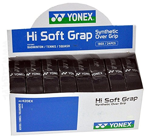 YONEX Basisgriffband Hi-Soft Grap black Grips Tennis Badminton Squash: :12 Stück