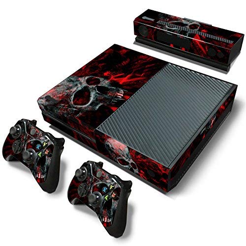 Mcbazel Pattern Series Decals Vinyl Skin Sticker for Original Xbox One (Not for Xbox One S/Xbox one X) Red Skull