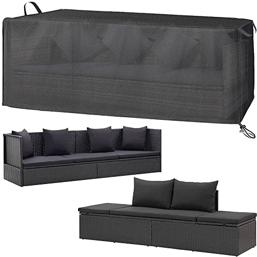 KEKAFU Abdeckung Gartenmöbel, SchutzhÜLle Gartenmöbel, 420D Oxford Vollständige Abdeckplane, Geeignet FÜRbalkonliege, Balkon Sofa,Sonnenliege Rattan, Wetterfest, UV-Beständiges (220 x 80 x 80 cm)…