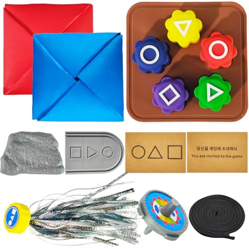 Gonggi Korean Game Set, Spaßige Traditionelle Koreanische Spiele Wie Jebi Chagi, Gong-gi Und DDAKJI, Perfekt Für Familienreisen, Geschicklichkeitsentwicklung Und Valentinstagsgeschenke (Set)