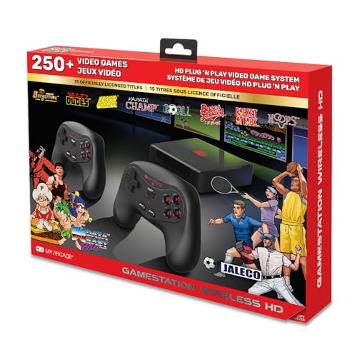My Arcade GameStation Wireless HD - Data East Videospielkonsole mit über 250 Spielen, DGUNL-4144, Plug and Play