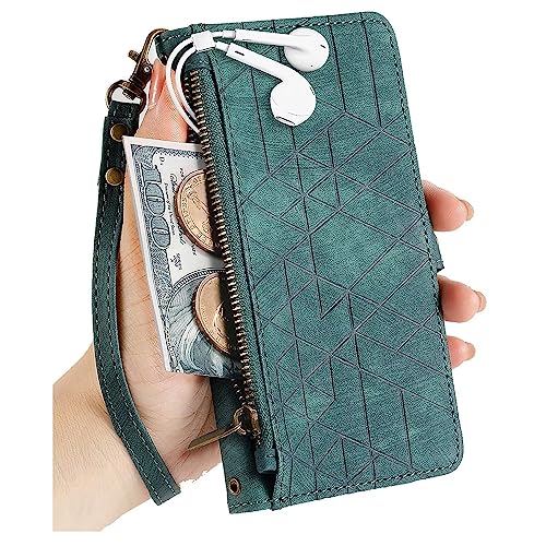 Rnrieyta Miagon Reißverschluss Brieftasche Hülle für Huawei P30,Magnet Handyhülle Tasche PU Leder Geometrie Klapphülle Flip Case Geldbörse mit Kartenfach