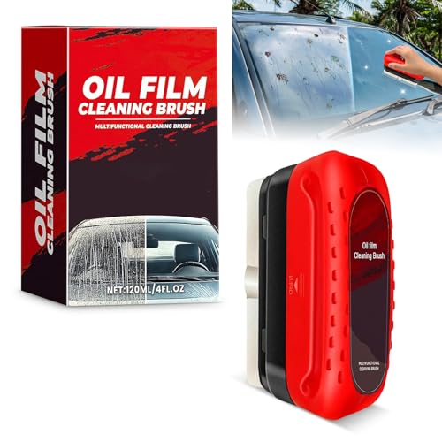 HWJPDMBD 120 Ml Glass Cleaning Board, Ölabweisende Folie für Autoscheiben, Autoglas-öLfilmreiniger Auto, Multifunktionale Kfz-Ölfilm-Reinigungsbürste, für Windschutzscheiben, Autoscheiben und Spiegel