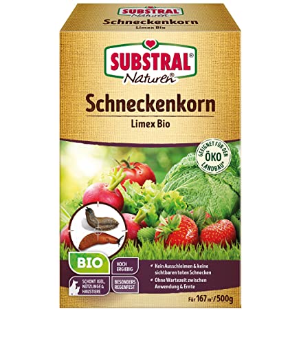 Substral Naturen Schneckenkorn Limex Bio, natürliches, regenfestes Ködergranulat zur Schneckenbekämpfung, für 167 m² - 500 g