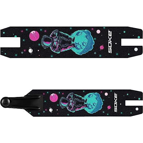 SOKE XTR Planet Griptape für Performance Scooter - Verbesserter Grip - Performance Scooter Griptape - Fancy Graphics - Abmessungen 10,5 x 49,1 x 1cm